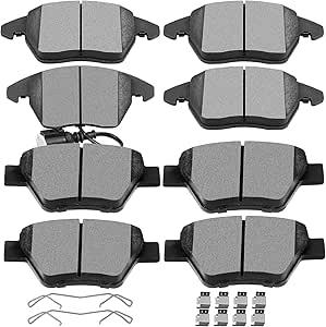 SCITOO D1107 D1456 Front Ceramic Rear SemiMetal Brake Pad Sets Fit For AUDI For A3 0913,For AUDI For A3 QUATTRO 0910,For VW For EOS 0911,For VW For GOLF 1011,For VW For JETTA 1014