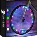 Activ Life 2-Tire Pack LED Bike Wheel Lights with Batteries Included, Get 100% Brighter and Visible from All Angles for Ultimate Safety and Style (Multicolor)