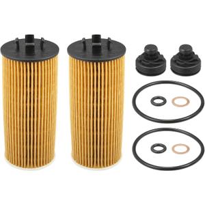 X AUTOHAUX 2 Pcs Engine Oil Filter Replacement 11428570590 11428575210 Oil Fuel Filter for Mini Cooper 1.5L 2014-2019