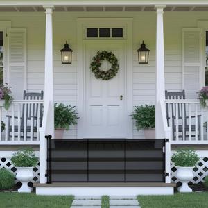 Retractable Baby Gate,Mesh Baby Gate or Mesh Dog Gate,34" Tall,Extends up to 100" Wide,Child Safety Gate for Doorways, Stairs, Hallways, Indoor or Outdoor (Black)
