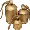 Vintage Handmade Rustic Door Hanging Bells Harmony Cow Bells for Lucky Christmas Dcor Farmhouse Metal Shabby Chic Bells