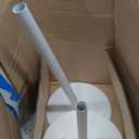 TUTOTAK Tall Round Side Table, Small End Table, Beside Table, Drink Table, Pedestal Side Table, livingroom, White TB01BW065