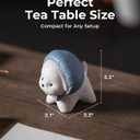 Handmade Ceramic Puppy Tea Pet - Cute Dog Figurine with Headscarf, Adorable Home Decor, Gift for Tea Lovers