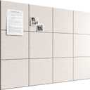 Bumusty Large Cork Board 48" x 36" Alternative - 12 Pack Felt Wall Tiles with 70 Safe Removable Adhesive Tabs, 30 Pushpins, Cork Boards for Walls Pin Board Bulletin Board Office Decor (Oatmeal)