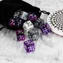 48 PCS Magic Counter Dice Plus 1 MTG Counters Dice Set Marble Life Buff Tokens D6 Dice Compatible with Magic The Gathering, TCG, Card Gaming Accessories, Purple