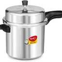 Pigeon Pressure Cooker - 12 Quart - Deluxe Aluminum Outer Lid Stovetop - Cook delicious food in less time: soups, rice, legumes, and more - 12 Liters