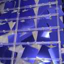 COKAOBE Blue Shimmer Wall Backdrop, 36PCS Square Sequin Shimmer Backdrop Panel, Photo Backdrops for Birthday, Anniversary, Wedding, Graduation & Bachelorette Party Decoration