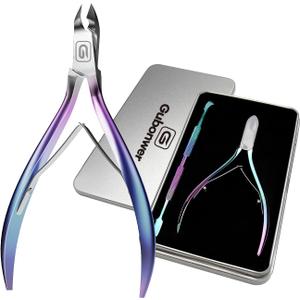 Cuticle Trimmer 3/4 Jaw Extremely Sharp Cuticle Nippers Scissors Stainless Steel Clippers Cutter Remover Pedicure Manicure Nail Tool, cuticle pusher, nail cuticle trimmer professional cuticle cutter