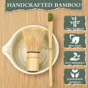 Matcha Whisk with Matcha Whisk Holder Bamboo Whisk Scoop Spoon Unique Gifts for Women Men Girl Friend Home Kitchen Decor Gifts for Tea Enthusiasts White