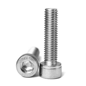 M6-1.0 x 80mm Socket Head Cap Screws Bolts, 304 Stainless Steel (A2-70), Allen Socket Drive, Bright Finish, Full Machine Threads, Quantity 10