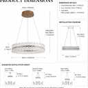 Modern Large Ring Chandelier with APP/Remote Control - 23.6inches