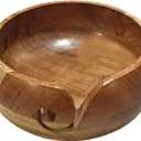 VANIYA CRAFTS Handmade Acacia Wood Yarn Bowl  Large Knitting & Crochet Holder for Tangle-Free Crafting  6.5 x 3 (Natural Finish)  Gift for Knitters & Crocheters