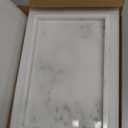 Juvale Large Marble Vanity Tray - Jewelry & Cosmetic Organizer with Drawer Organizer - Bathroom Display with Soap Tray - Home Accent Piece with Marble Decor - 11.7 x 7.7 x 1.1 in White