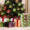 Christmas Ball Ornaments for Tree,12 Pcs 2.4 Inch Red and Green Christmas Ornaments for Xmas Hanging Tree Decorations Party Decor