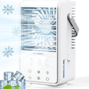 Portable Air Conditioners, ZUKBEN 90° Oscillation Mini Air Conditioner With 3 Speeds 2 Mist, 1000ml Evaporative Air Cooler Fan With 9 Timer Colorful Light,Portable AC for Room Office Camping