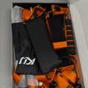 KUTIZE Pilates Bar Kit with Resistance Bands, Heavy Duty Pilates Equipment for Men, Training Bands with Handles for Legs, Hip, Back, Arm, Abs, Chest, Shoulders, Portable Home Gym Workout Equipment (1-Orange)