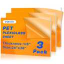 VOISEN 3 Pack Plexiglass Sheets 1/8 Inch Thick, 24"X36" Plexi Glass Panel