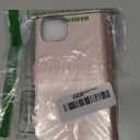 ULAK Compatible with iPhone 13 Wallet Case, Women PU Leather Shockproof Protective Folio Flip Cover with Card Holder Kickstand 6.1 inch, Pink Flower