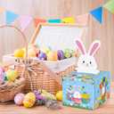 6 x Easter Money Box for Cash Gift Pull - Surprise Gift Box for Kids Boys Girls - DIY Money Pull Box with 100Pcs Transparent Bags - Easter Money Gift Ideas for Women Men - Blue