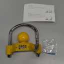 Funmit Trailer Lock Universal Hitch Lock with Combination Lock, fit 1-7/8", 2", 2-5/16" Coupler, Camper Accessories for Travel Trailers Boats Trucks Rvs Yellow