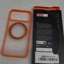 TORRAS Upgraded 360 Magnetic Stand for iPhone 17 Pro Max Case with Camera Control, Fit for MagSafe with Ring, Mil-Grade Protection, Translucent Slim for iPhone 17 ProMax Case Ostand, Neon Orange