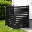 63" H x 38" W (1-Panels) Air Conditioner Fence Screen Trash Can Privacy Fence Panels, Suitable for Pools and Yards, no Digging RequiredBlack Privacy Panel