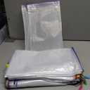 Oaimyy-Plastic Mesh Zipper Pouch Document Folders Bag & Zipper-Waterproof Zip File Folders for School Office Supplies, Travel, Puzzles Games Organizing Storage (8"x 10", Multicolor)