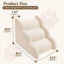 Large Dog Stairs with Handrail, Extra Wide Dog Steps for High Bed & Couch, 36.2"D x 23.6"W x 20.9"H