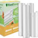 FoodSaver Custom Length Vacuum Sealer Bags Multipack, 5 Count Rolls for Airtight Food Storage and Sous Vide - Compatible with FoodSaver, 8 (2 Pack) and 11 (3 Pack)