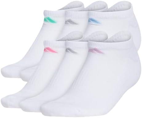 shoe size5-10 adidas Women's Athletic Cushioned 6-Pack No Show, Socks - No Show Socks for Secure Fit, Cushioned Comfort, Low Profile