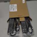 Amazon Basics Rectangle 6-Outlet, 600 Joule Surge Protector Power Strip, 2ft, Black, Small, 2-Pack