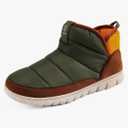 LongBay Mens Bootie Slippers with Memory Foam Indoor Outdoor Warm House Shoes Sport Lounge Camping Boots 44-45