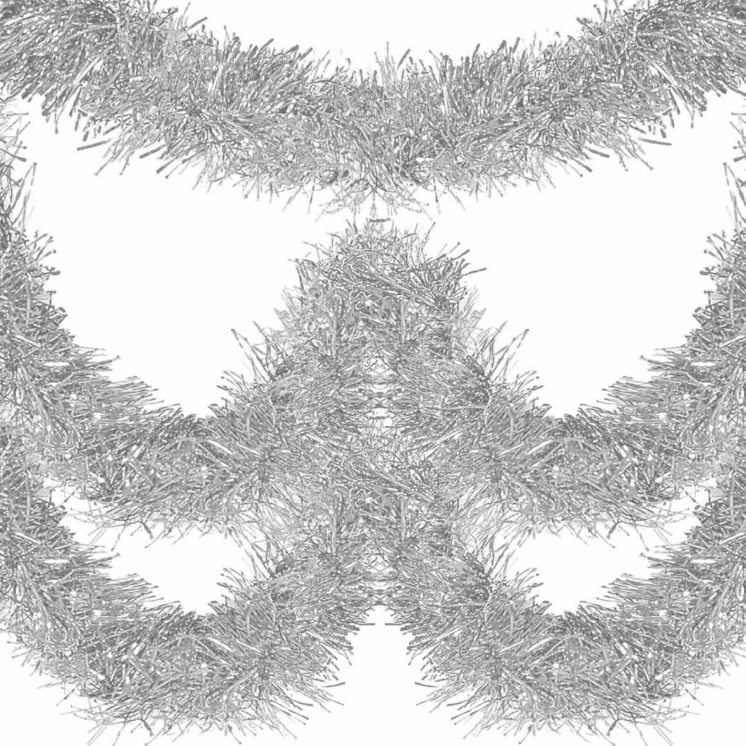 25 Feet Christmas Foil Fringe Garland Metallic Tassle Banner Wall Hanging Tinsel Streamers Backdrop for Parade Floats, Thanksgiving, Birthday, Halloween Party Decorations(4" x 25', Silver)