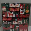 LARAINE Advent Calendar 2025 Christmas 15 Inch Wooden with Drawers, Christmas Holiday illustration Wood Advent Calendar for Kids Adults, Xmas Decorative 24 Empty Boxes to Fill