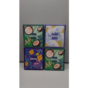 Kleenex Soothing Lotion Facial Tissues with Coconut Oil, Aloe & Vitamin E, 4 Cube Boxes, 65 Tissues Per Box (260 Total Tissues) Kleenex Soothing Lotion Facial Tissues with Coconut Oil, Aloe & Vitamin E, 4 Cube Boxes, 65 Tissues Per Box (260 Total Tissues)