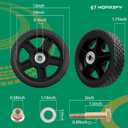 HQPASFY 12 Inch Lawn Mower Wheels 2 Pack 12" Push Lawn Mower Wheels with Bolts & Nuts kits Fit Most Standard Push Lawn Mowers Garden Trucks Garden Carts Generator Hand Trucks Lawn Tractors (12"×1.75")