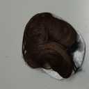 Human Hair Front Hairline Topper 10" Clip on Curtain Bangs 3D Side Fringe with Invisible PU & Lace Base (Dark Brown)