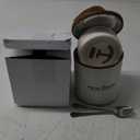 Dandat 2 Pcs Insulated Lunch Containers Thermal Bento Box with Bag Fork Knife Microwavable Stainless Steel Lunch Box 15.2 oz 21 oz Separate Stackable Thermal Food Jar for Adult Men Women(Beige)