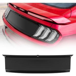 Rear Decklid Panel Trim Compatible with Ford Mustang 2015-2022, Mustang External Accessories Trunk Center Cover Panel Trim (Shiny Black)
