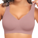 PoseFree Womens Seamless Wireless Supportive Bra Push Up Comfort Soft No Underwire Full Coverage T-Shirt Bra, Size XXL