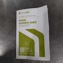 Patiowell 8 x 6 FT Plastic Outdoor Storage Shed with Floor, Resin Shed with Window and Lockable Door for Garden, Backyard, Tool Storage Use, Easy to Install in Brown (Kick-it Shed)