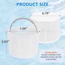 2026 New Model White SPX1082CA 7" Pool Skimmer Basket Replacement for Hayward SP1082/SP1083/SP1084/SP1085/SP1086/SP1075 Series & Aladdin B-152 Skimmers, 316 Stainless Steel Handle with Rubber Grip