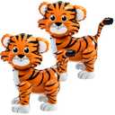 2 Pack 3D Tiger Balloon Jungle Safari Animal Birthday Party Decorations Circus Forest Zoo Theme Baby Shower Birthday Party Supplies