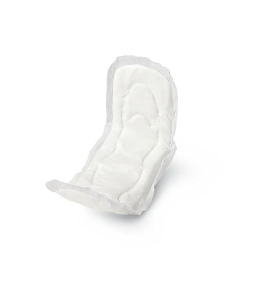 Medline Maxi Sanitary Pads with Adhesive Strip, 11", Individually Wrapped (Pack of 12)