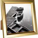 Giverny 4x4 Picture Frames, Gold Photo Frames for Wall or Tabletop Display, Simple Design Glossy Finish Frame Perfect for Home Decoration, Office, Hotel and Various Ceremonies Praties