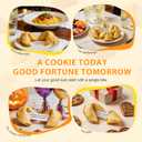 Soeos Fortune Cookies, Approx 96 Count, Vanilla Flavor, Fortune Cookies Individually Wrapped Bulk, Individually Packed Crisp Cookies with Fun, Traditional Chinese New Year Fortune Cookie