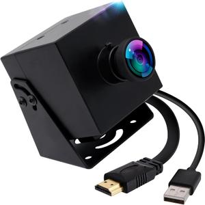 ELP 4K HDMI USB Camera Wide Angle PC Camera for Computer Monitor Simultaneously Output Mini UVC USB2.0 Webcam 2X Digital Zoom H.264 8mp USB Security Camera