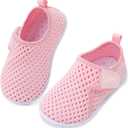 JIASUQI Baby Boys Girls Barefoot Swim Pool Water Shoes Beach Walking Sandals Athletic Sneakers (Pink, XS)