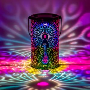 Solar Lanterns Outdoor Waterproof Peacock Decorative Lanterns Birthday Gifts for Women Solar Hanging Lantern for Yard Patio Backyard Porch Decor