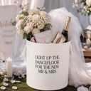 2Pcs White Wedding Baskets, Light Up the Dancefloor, Laundry basket